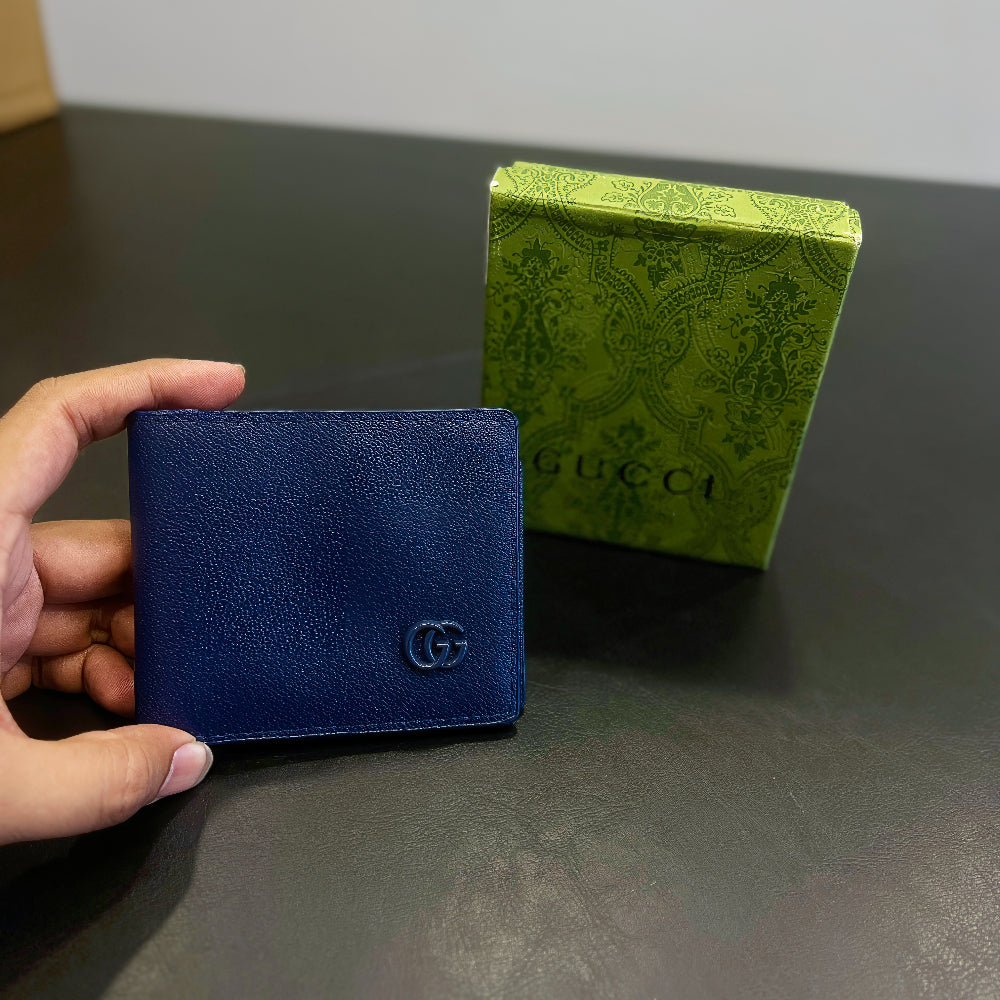 Premium Navy Statement Wallet